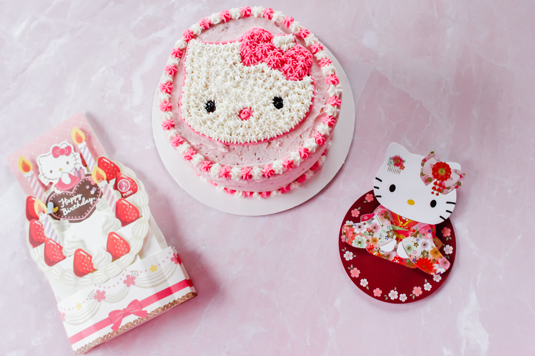 Pink Hello Kitty Cake & Cookies