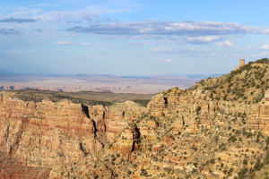 watchtower and painted desert